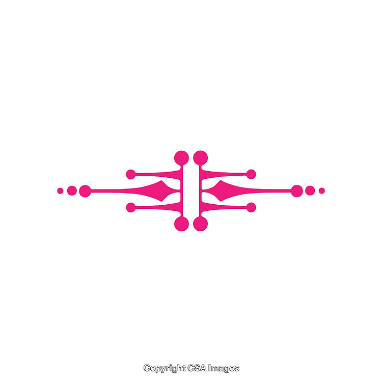 Abstract Pink Ornament Design with Symmetrical Stylized Patterns