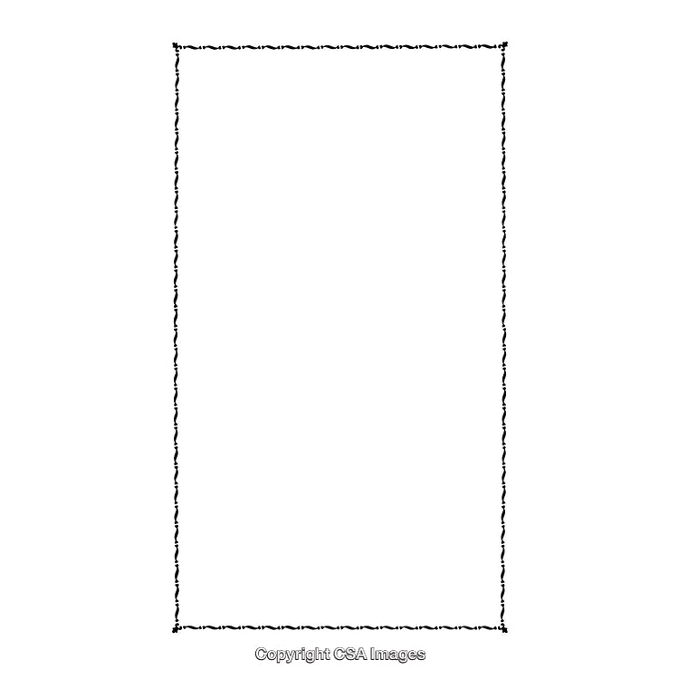 Black and White Minimalist Decorative Border with Twisted Pattern