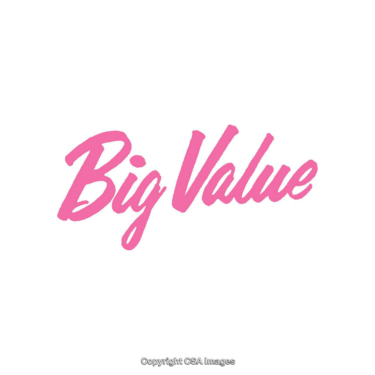 Stylish Minimalist Pink Text Reading 'Big Value' on White Background