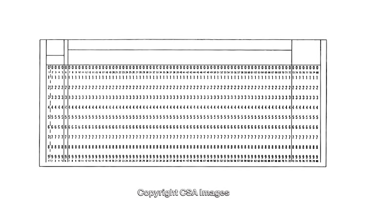 Detailed Black-and-White Diagram of Tabulated Rows and Columns with Numbers