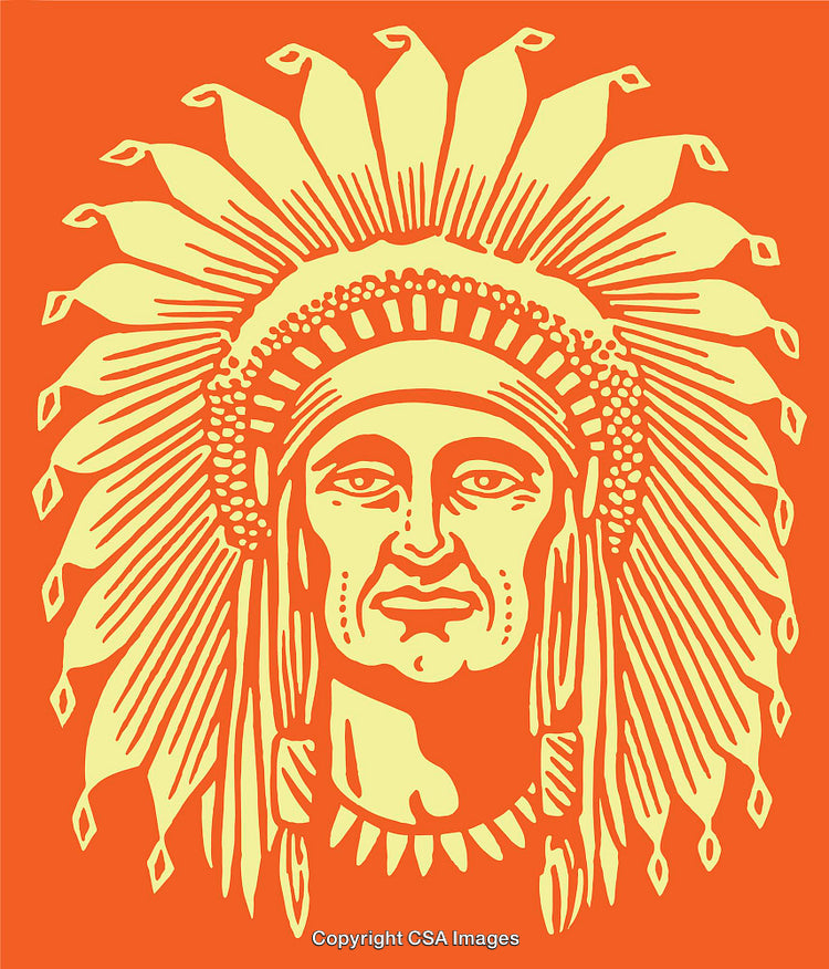 Bright Line Art Depiction of a Traditional Cultural Head Ornament