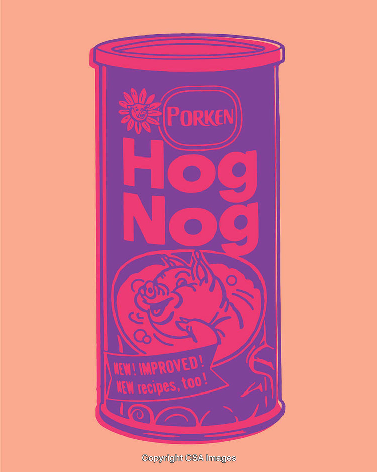 Colorful Line Art Illustration of a Product Can With Unique Branding