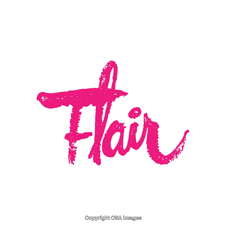 Stylish Handwritten Pink Word Flair on White Background
