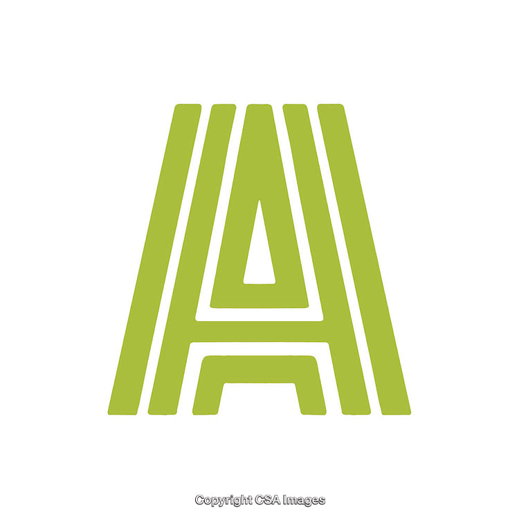 Stylized Green Letter A Logo on White Background