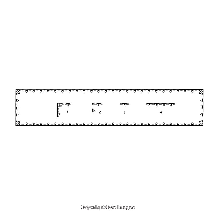 Black and White Decorative Border Design With Numbers for Customization