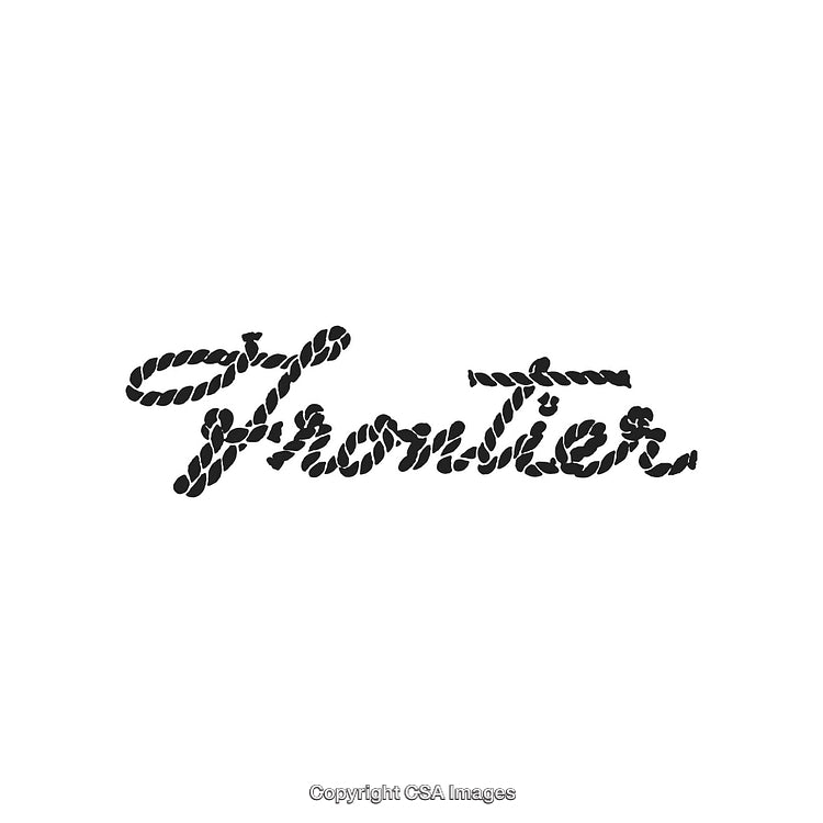 Rope Text Design Featuring the Word 'Frontier' with Bold Styling