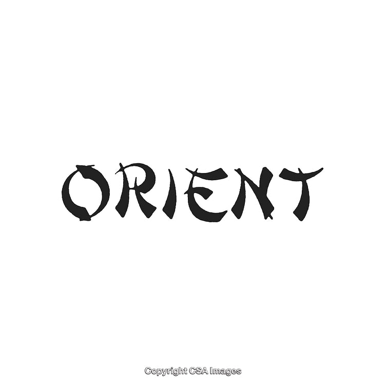 Stylish Typography Displaying 'Orient' in Unique Artistic Lettering