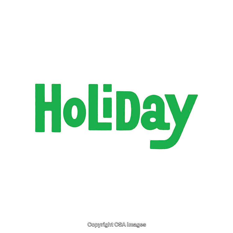 Bold Green Holiday Text on a Clean White Background