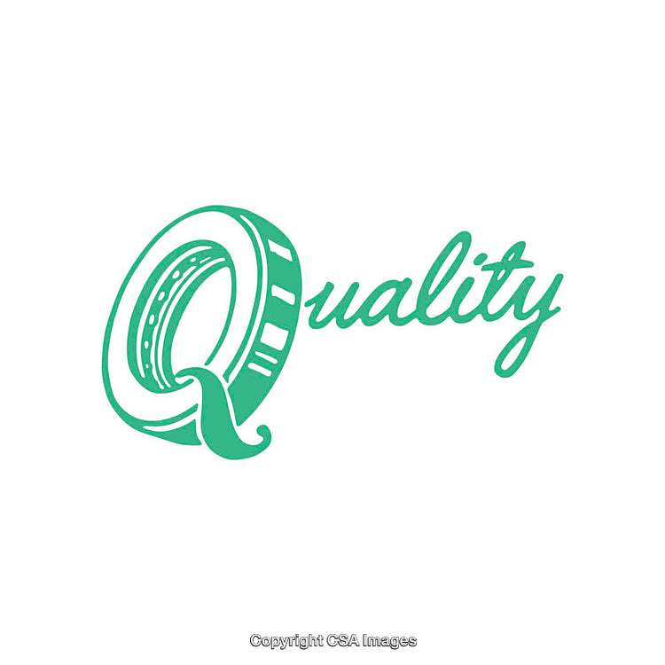 Green Word Art Representing Quality with Creative Lettering