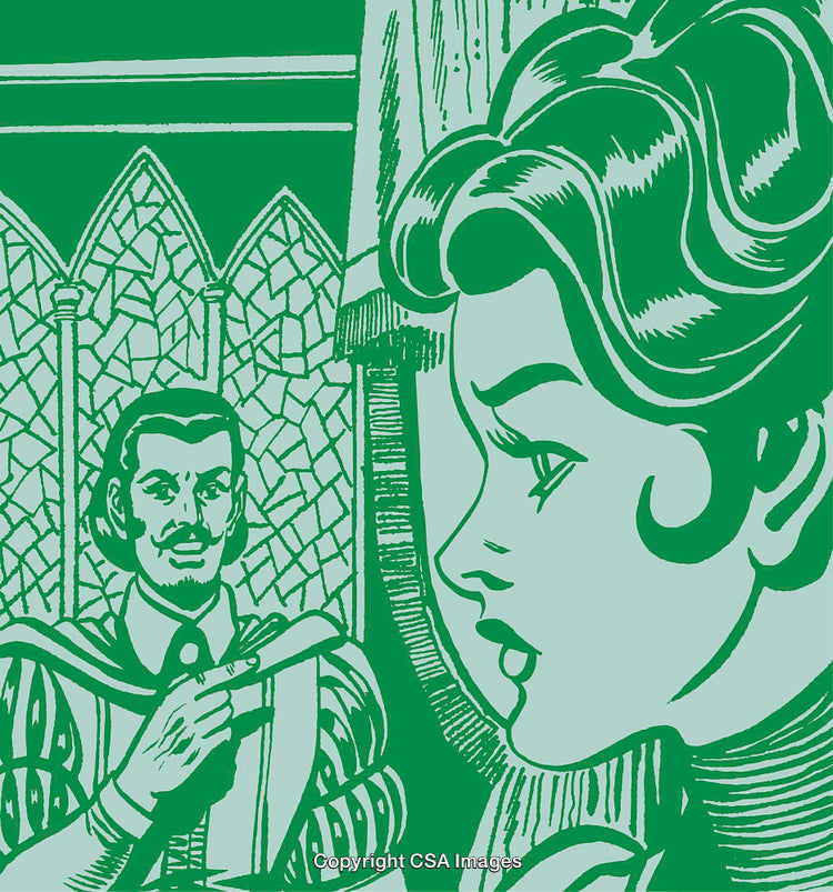 Dramatic Vintage Scene Depicting Two Characters in an Emotional Conversation