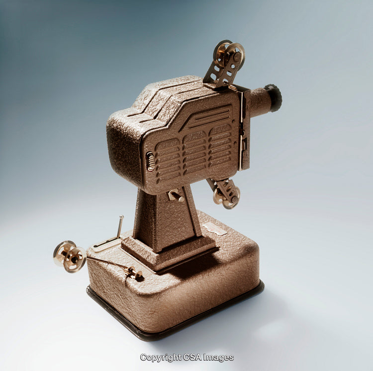 Retro Styled Vintage Toy Film Projector On Display