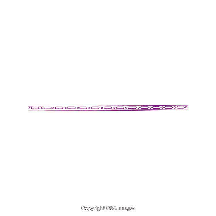 Thin Purple Decorative Design Element on a White Isolated Background