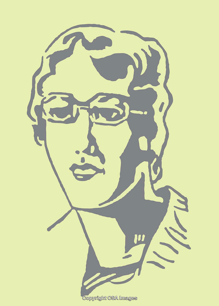 Minimalist Line Art Portrait Featuring Abstract Facial Features