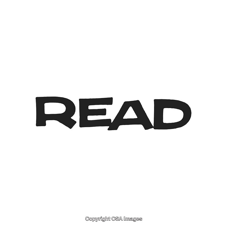 Minimalistic Wordmark 'READ' in Bold Monochrome Typography on White Background