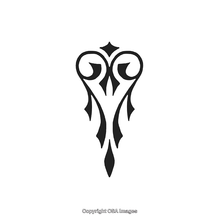 Artistic Abstract Black and White Decorative Ornament Design