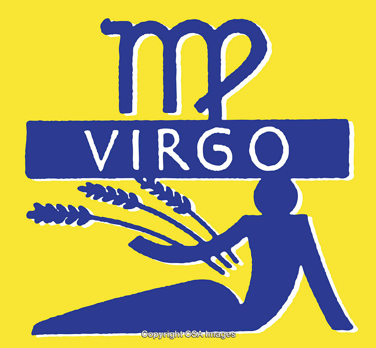 Colorful Illustration of the Virgo Zodiac Sign in a Modern Art Style
