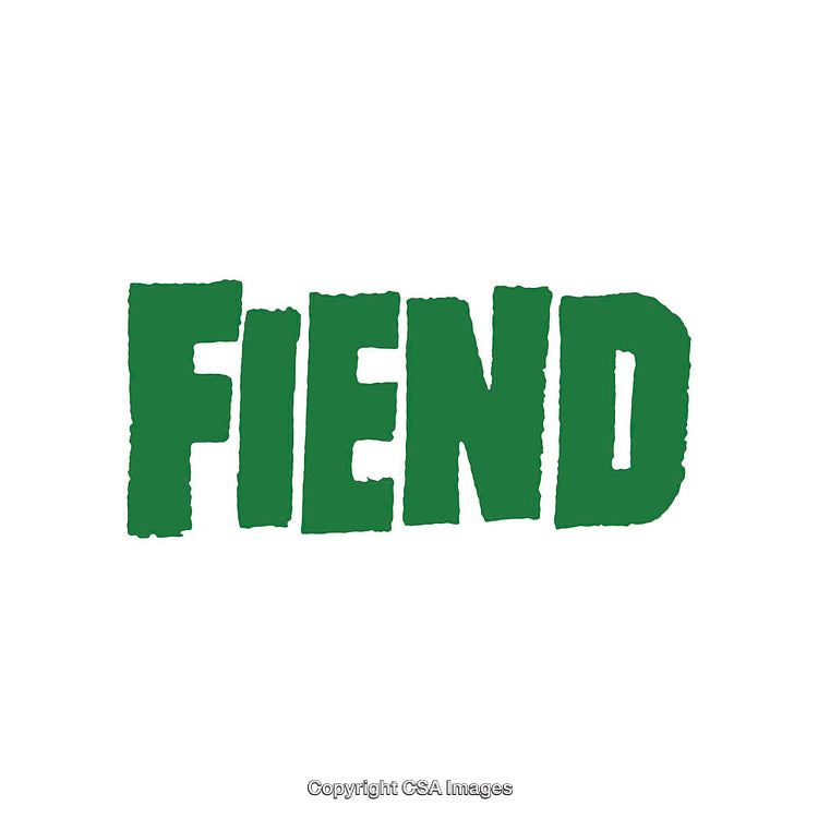 Green Text Fiend Graphic Design on White Background