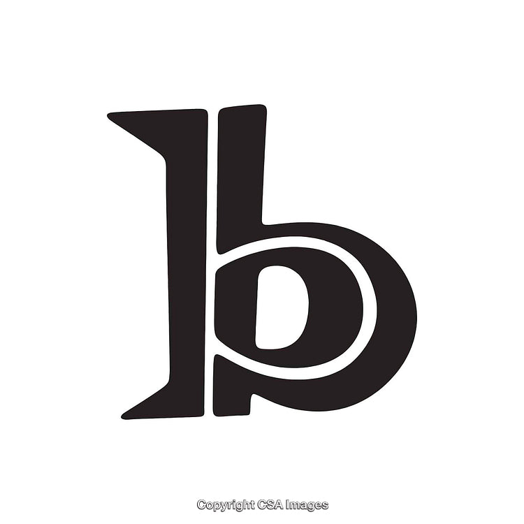 Artistic Representation of the Letter 'B' with Bold Curved Design