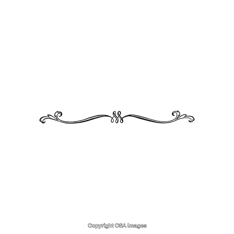 Elegant Black and White Decorative Design Ornament with Flourishes