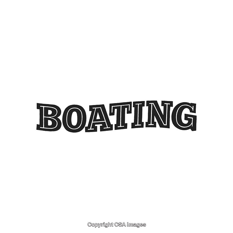 Boating Text Design in Bold Stylized Font on White Background