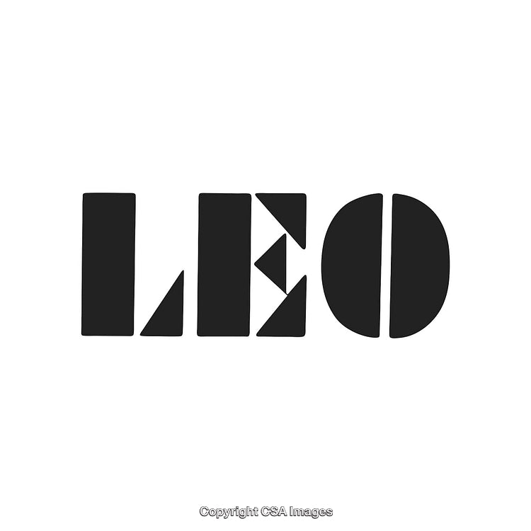 Stylized Black and White Geometric Text Design on White Background