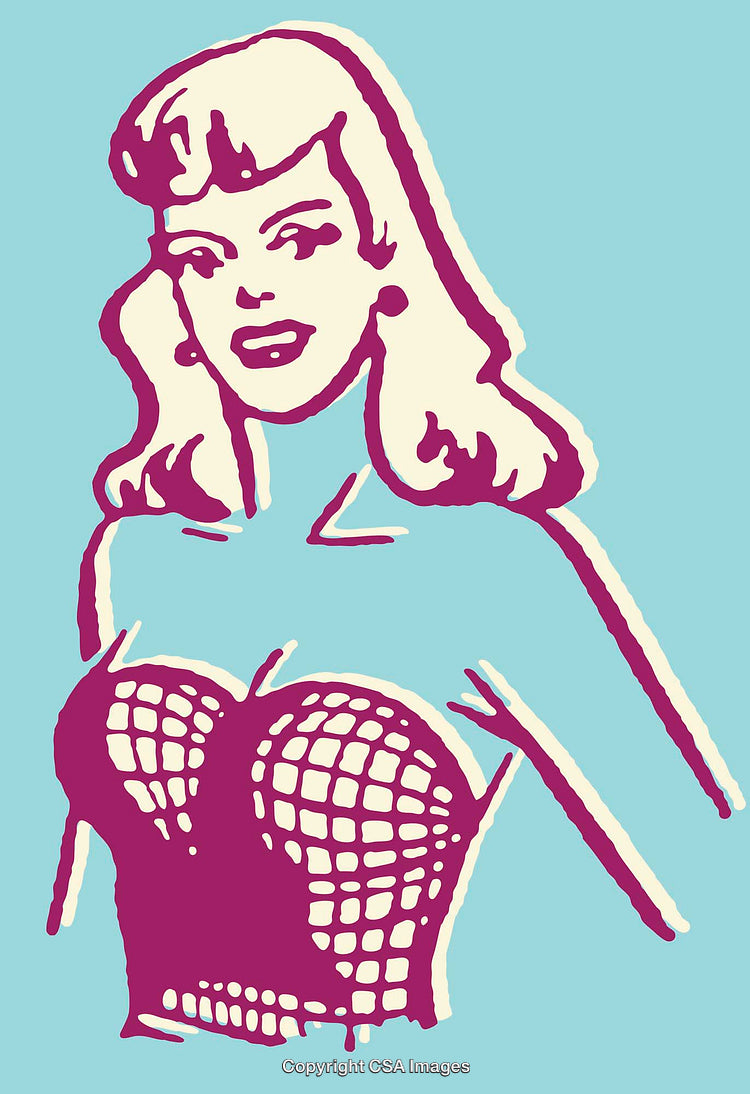 Colorful Pin-Up Style Illustration of a Classic Retro Design