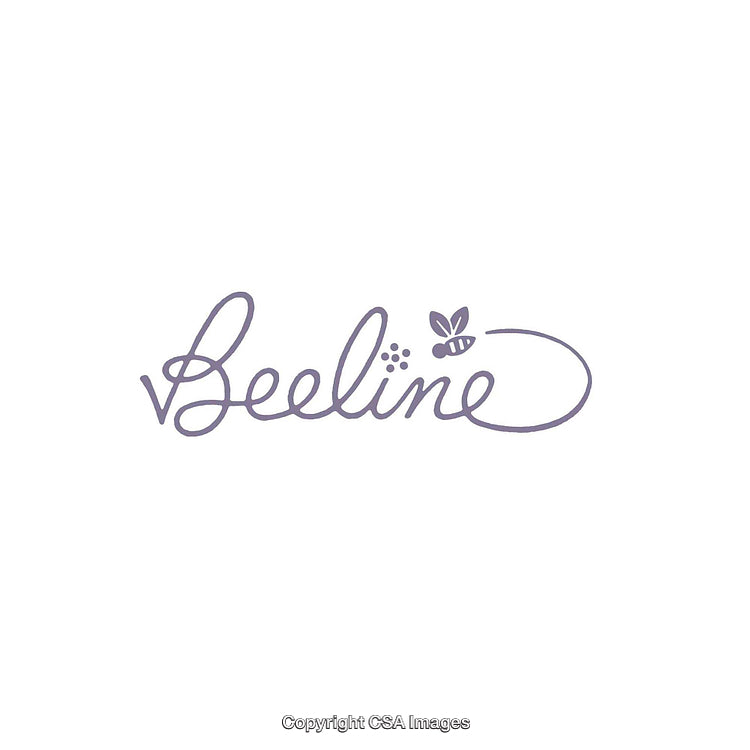 Elegant Handwritten Beeline Logo with Bee Motif in Minimalistic Style