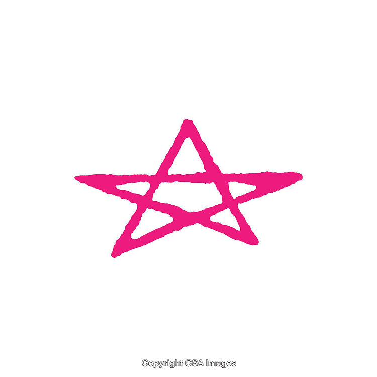 Pink Five-Pointed Star Icon on a White Background