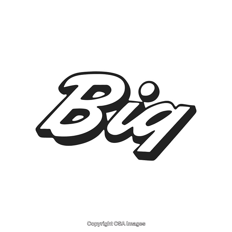 Bold Typographic Design of the Word 'Big' in Black and White