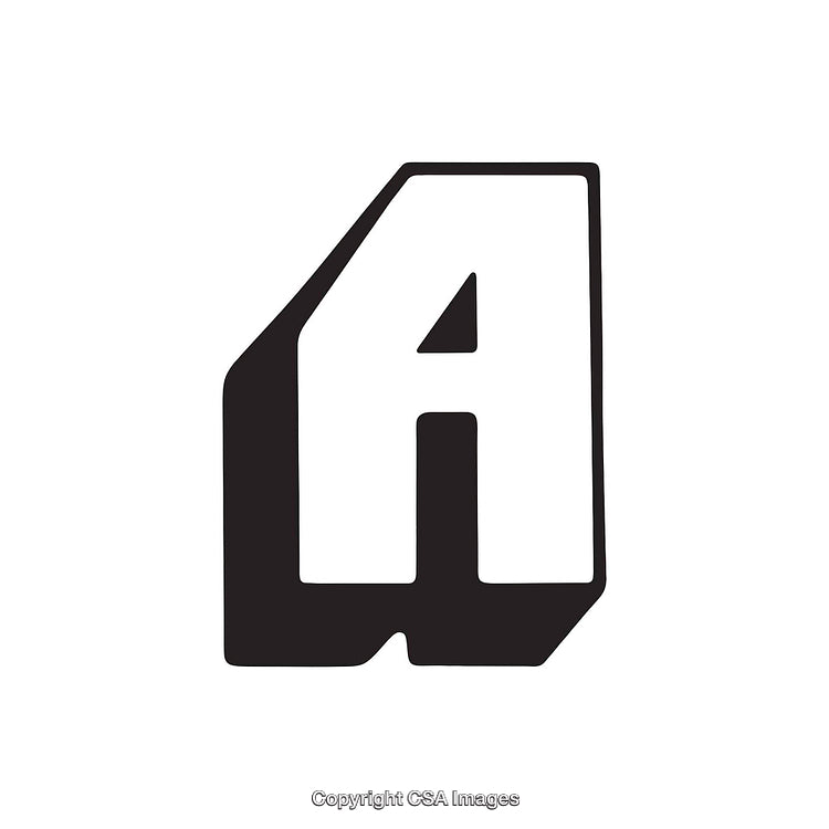 Bold and Modern Letter A Design with Black and White Contrast