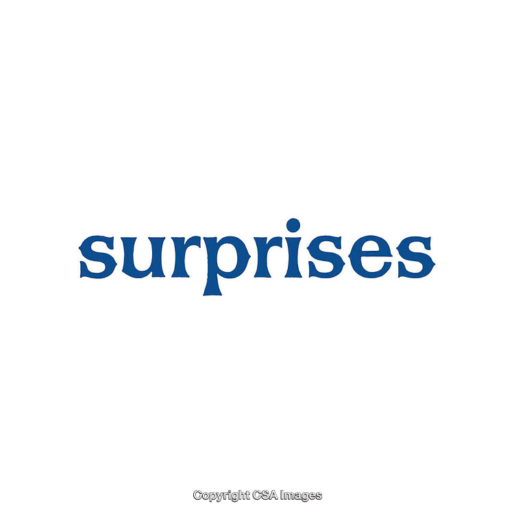 Surprisingly Creative Word Art Featuring the Word Surprises in Blue Text