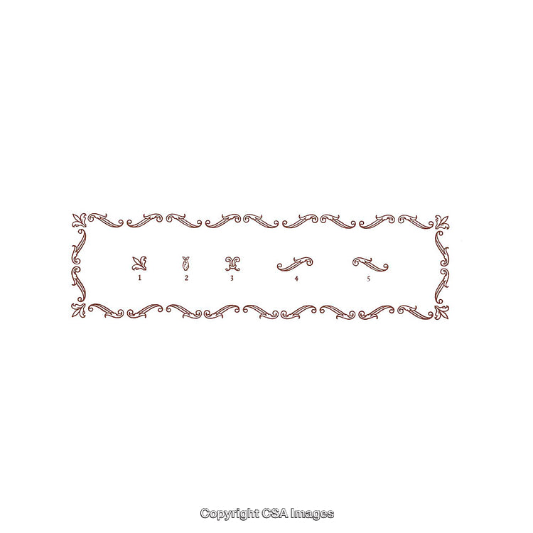 Elegant Ornamental Border Design with Decorative Flourish Elements