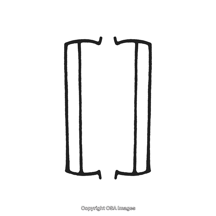 Symmetrical Decorative Black and White Design With Minimalist Aesthetic