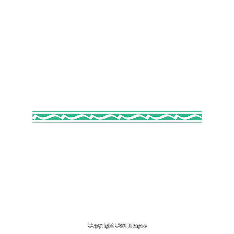 Minimalist Green Zigzag Design Element on White Background with Decorative Appearance