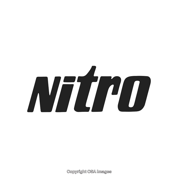 Black Nitro Text Logo Design on a White Background