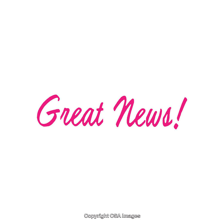 Bright Pink Message Highlighting Exciting Great News in Vibrant Typography