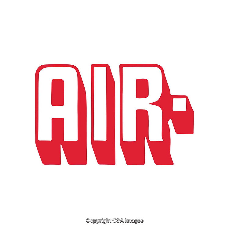 Bold Red 'AIR' Text Logo with Modern Typography Design