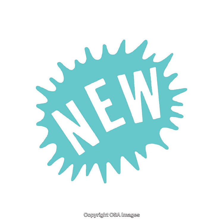 Turquoise New Icon in Splash Shape with Modern Design
