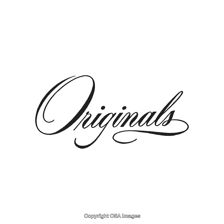 Elegant Calligraphy Typography Featuring the Word Originals in Script Style