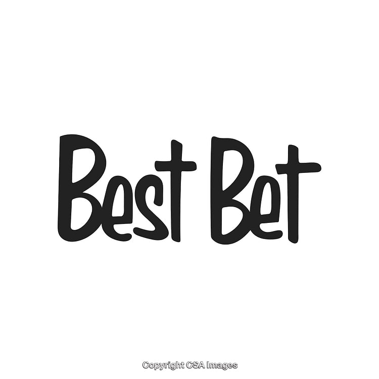 Stylish Typography Featuring the Words Best Bet on a Plain Backdrop