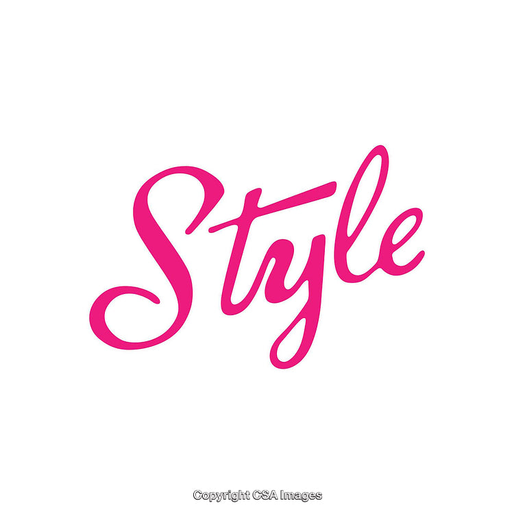 Stylish Pink Typography Design Featuring the Word 'Style' on a Minimal Background