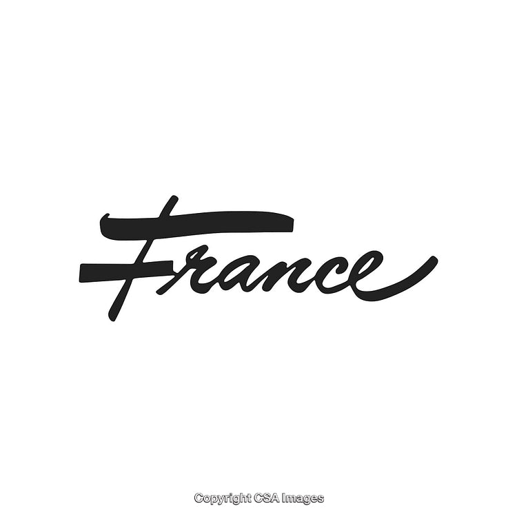 Stylized Typography Design Featuring the Word 'France' in Elegant Script Font