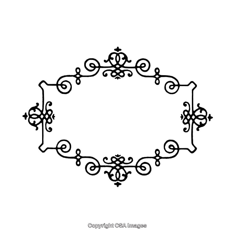 Intricate Black and White Decorative Border Design for Elegant Projects