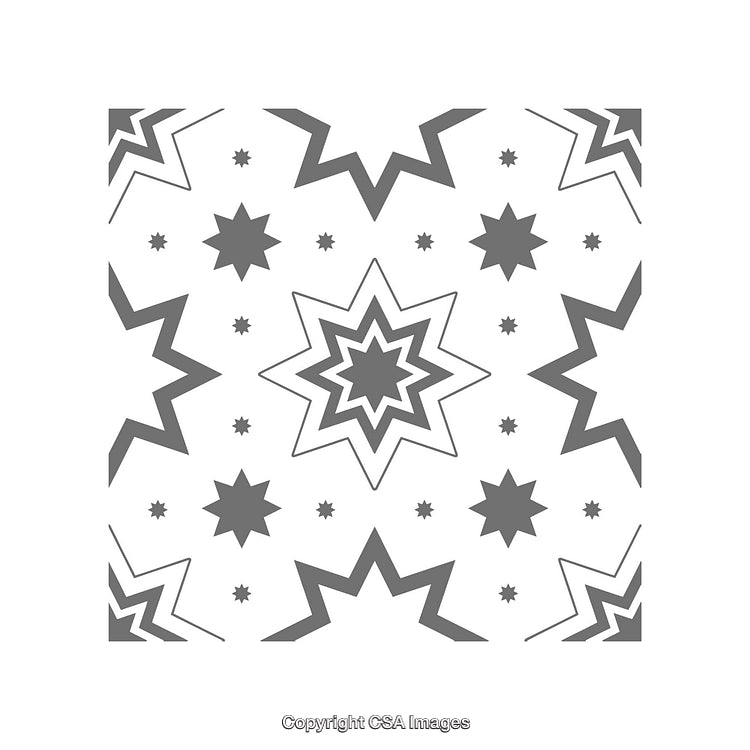 Seamless Black And White Pattern With Star Shapes And Design