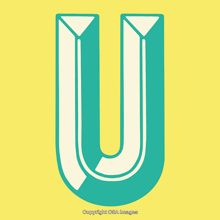 Graphic Design Of The Letter U in Minimal Style
