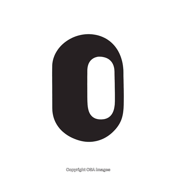 Black Letter O on a Plain White Background