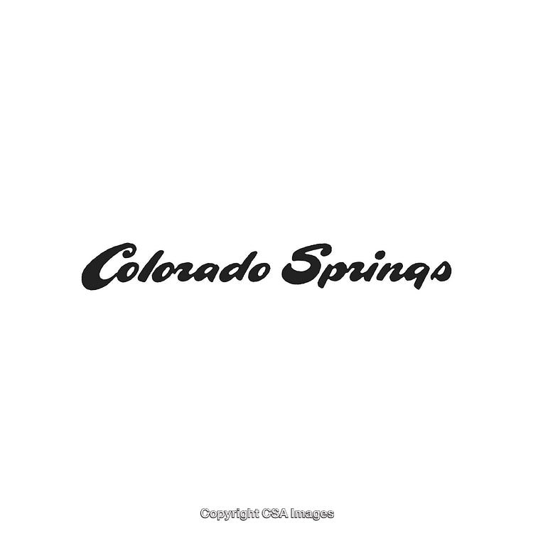 Stylish Calligraphy Design Highlighting Colorado Springs Name in Bold Font