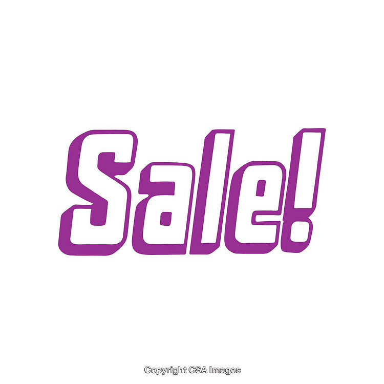 Bold Purple Sale Text Banner With White Background