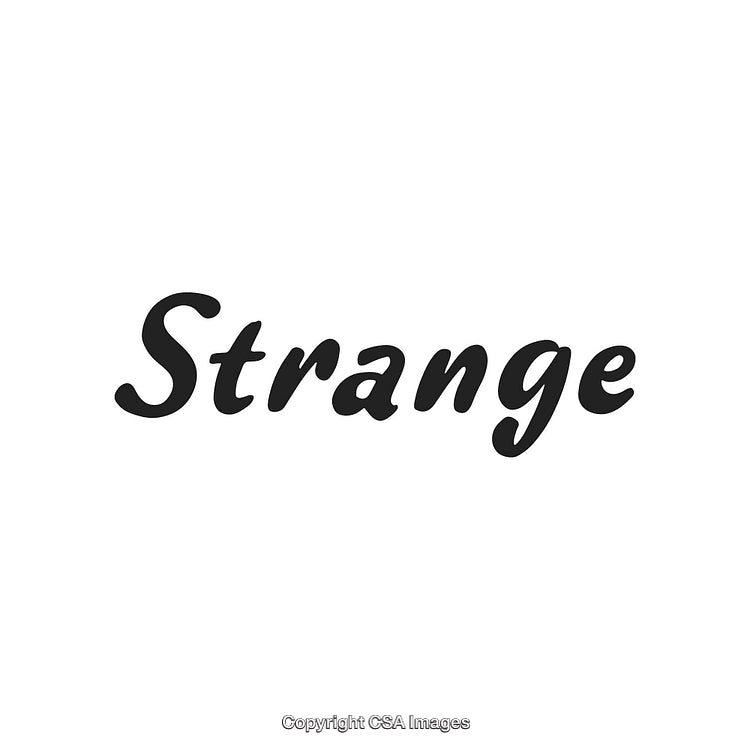 Typography Featuring the Word Strange in a Stylish Script Font