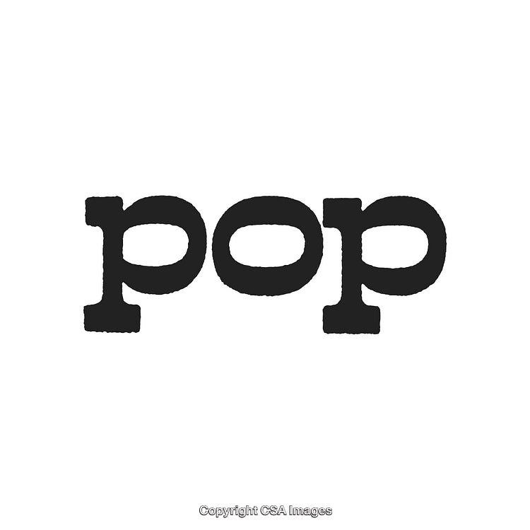 Bold Black Text Displaying the Word 'Pop' on a White Background